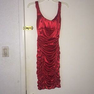 Red cocktail dress